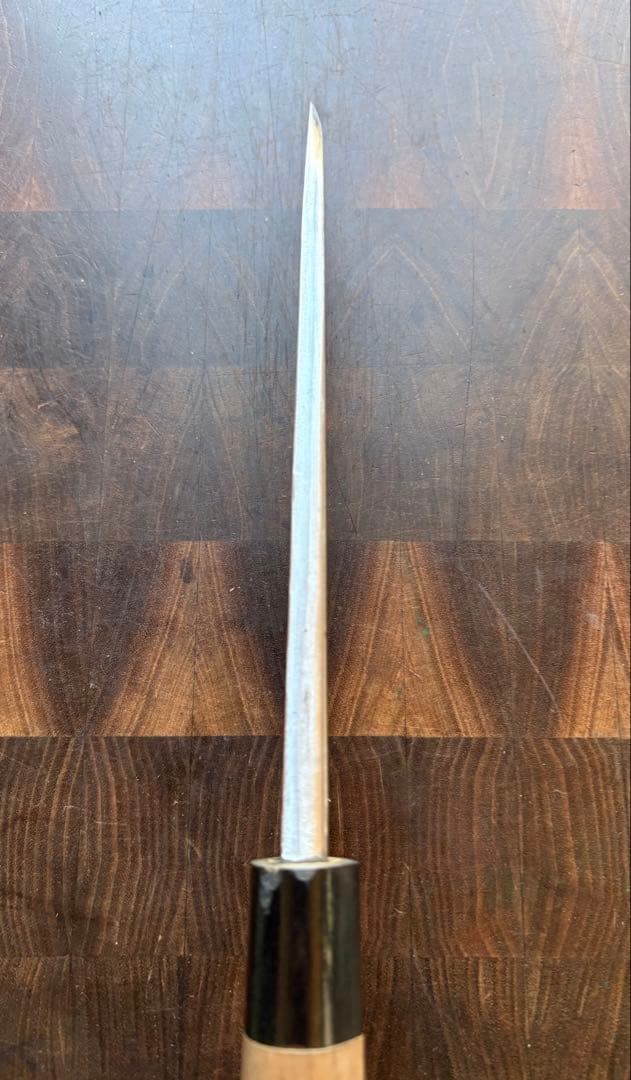 正本総本店　霞　玉白鋼　出刃　180mm 6寸　包丁　和包丁　本職　釣り