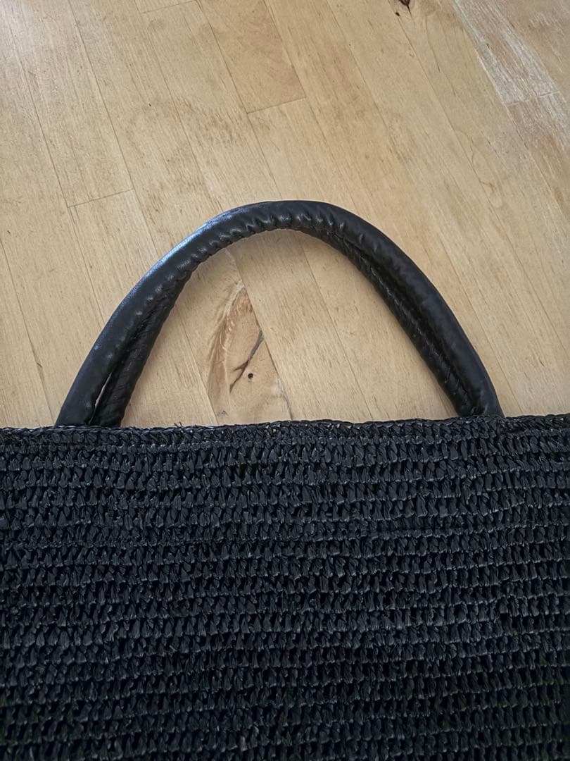 chii美品a point etc 黒 かごバッグ
