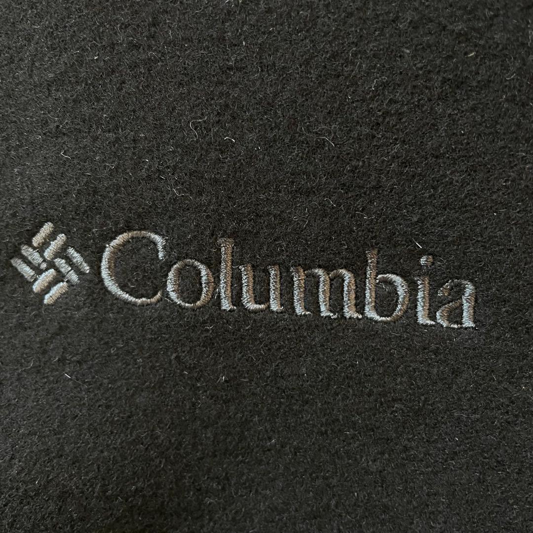 新品未使用 Columbia コロンビア スタジャン レザー ロゴ 黒