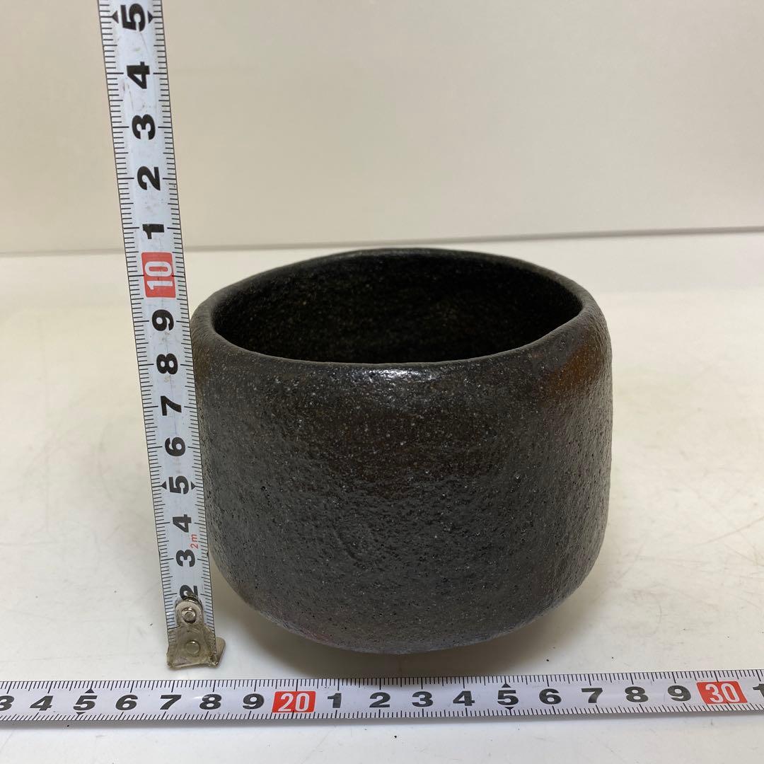 佐々木照楽 長次郎禿うつし黒茶碗　共箱　幅約10.5㎝　東R8-0213☆2F