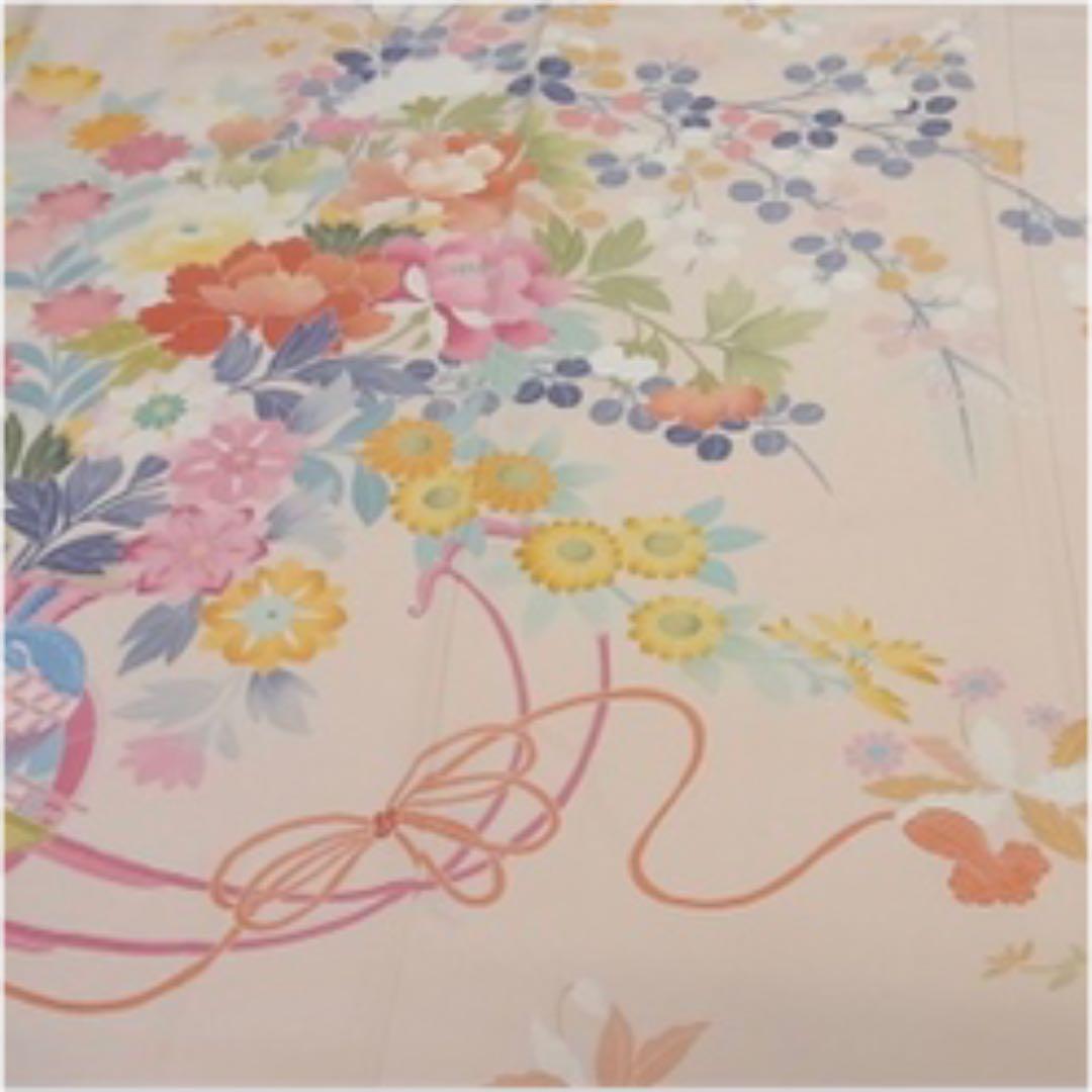 豪華振袖　友禅　花車文　正絹　逸品