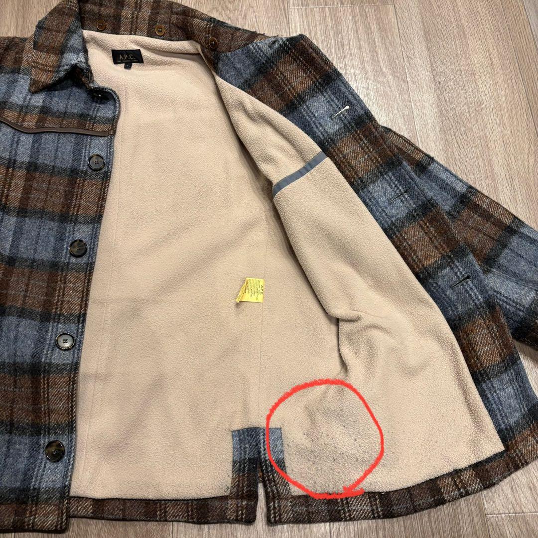 A.P. C アーペーセー チェック柄 ウールジャケット