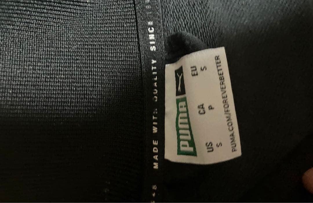 PUMA ジップアップジャージ ブラック/ホワイト