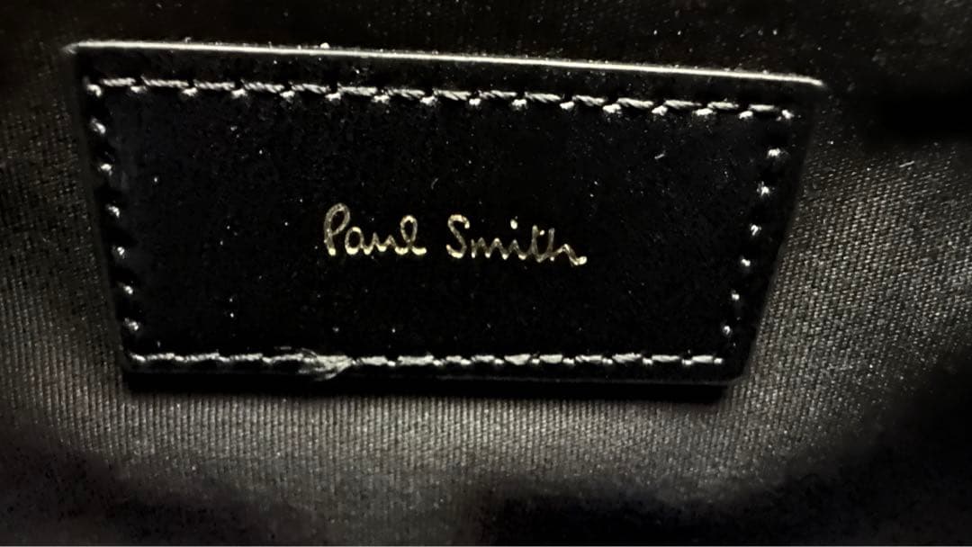 極美品 ポールスミス　レザークラッチバッグ　黒