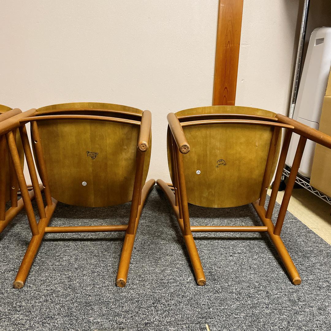 美品　高品質　ブナ材　ダイニングチェア 4脚セット