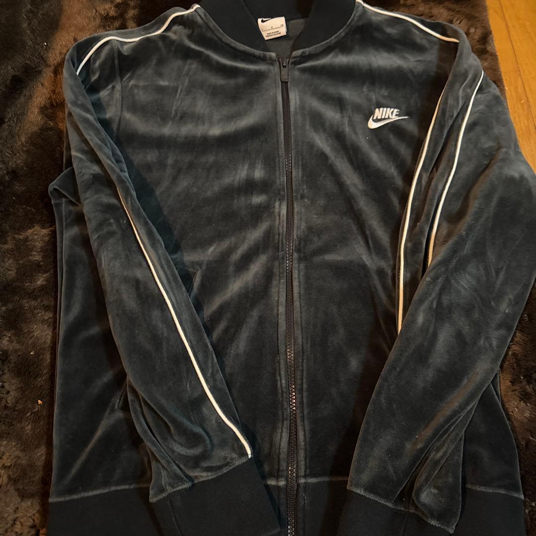 NIKE ネイビー ベルベットジャージ Sサイズ