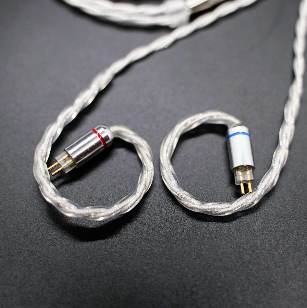 【希少L字】7N粒子単結晶銅銀メッキ リッツ構造 CIEM 2Pin 4.4mm