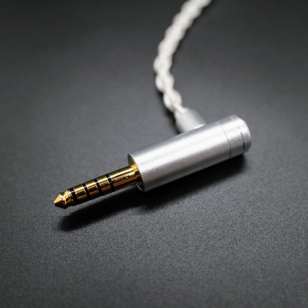 【希少L字】7N粒子単結晶銅銀メッキ リッツ構造 CIEM 2Pin 4.4mm