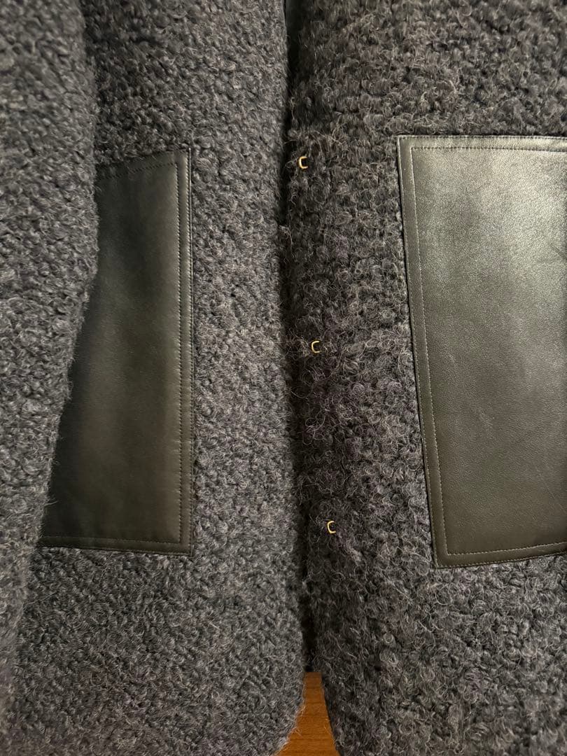 DRAWER 24FW レザーポケットジャケット　ネイビー36