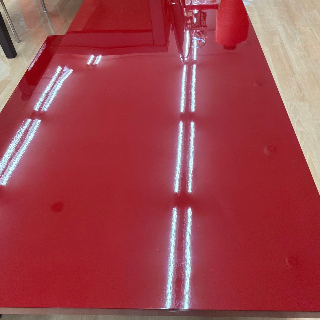 赤いひな祭り用飾り台 2段　桜模様　朱赤