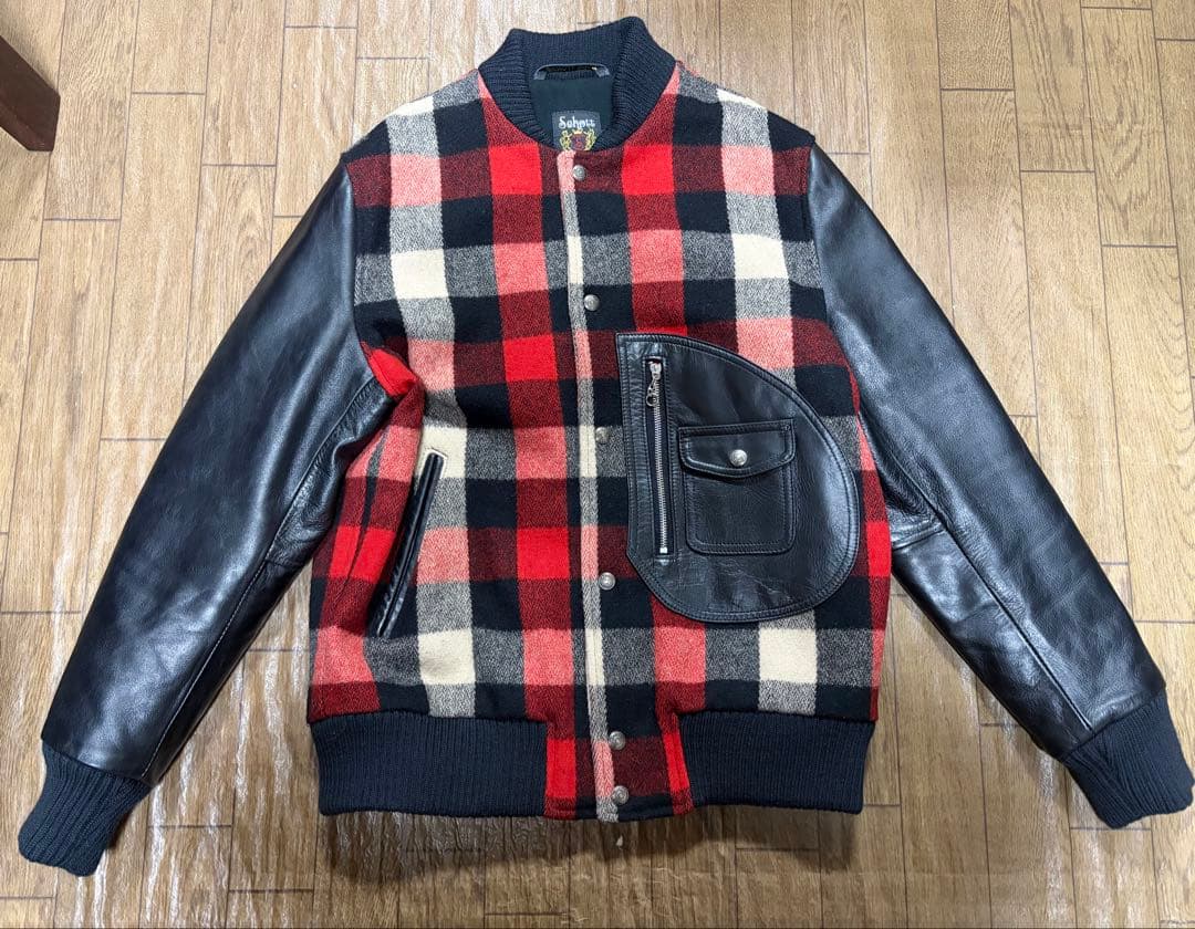 美品 schott ショット スタジャン レザー leather jacket