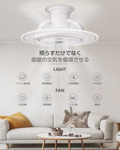 【極美品】AONCIA シーリングファンライト Luma Flow 10畳