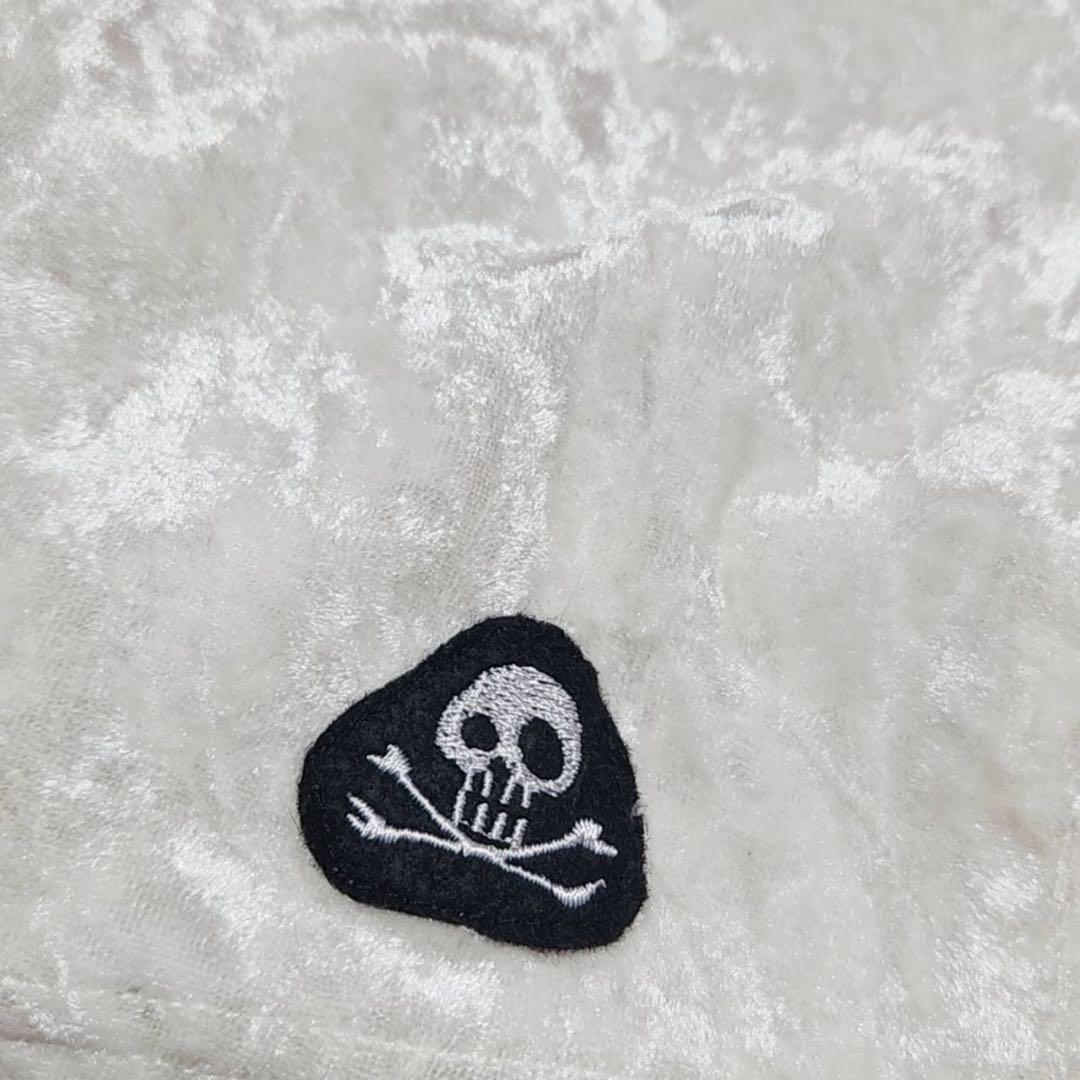 tutuha スカルワッペンタンクトップ　レア物　でかジップ　アームカバー付き