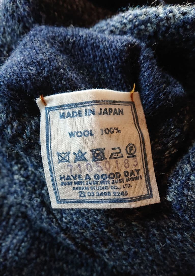 45R☆シェットランドニットツイードのドレス/ネイビー♪