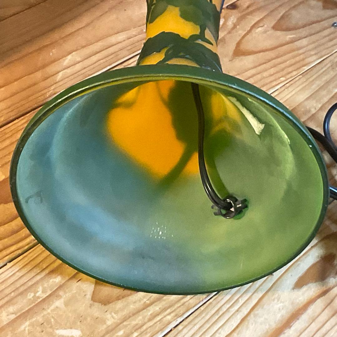 エミール ガレ風ランプ 大型 スタンドライト アンティーク ヴィンテージ 2灯