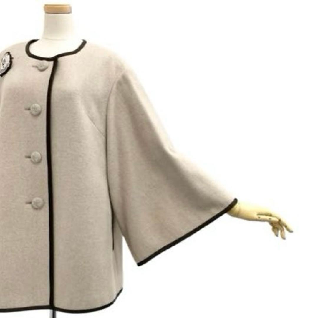 極美品☆Rene ルネ　ケープコート　ポンチョ風　刺繍ボタン　36