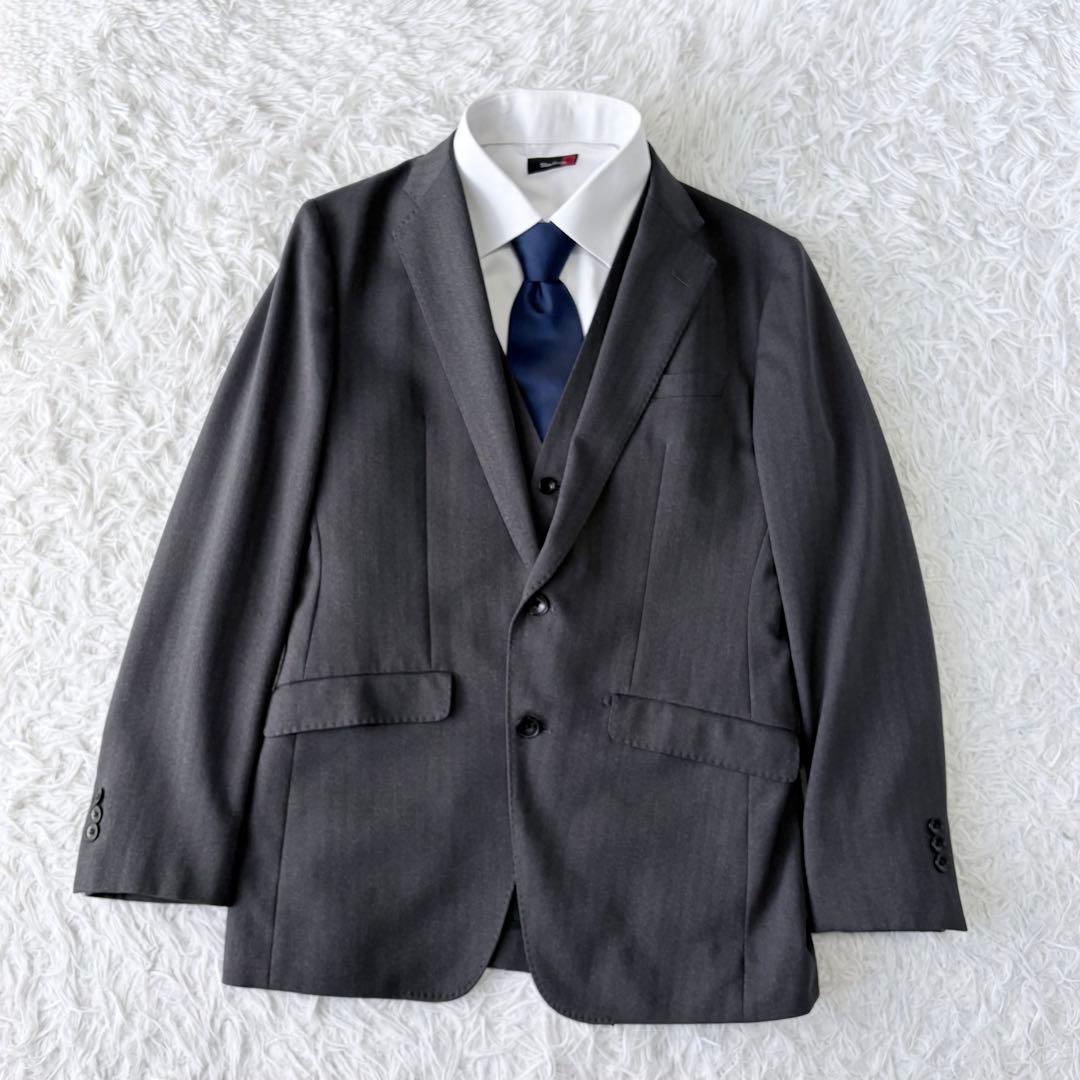 3ピース ✨4Sスーツ✨SUIT SELECT セットアップスーツ グレー Y5