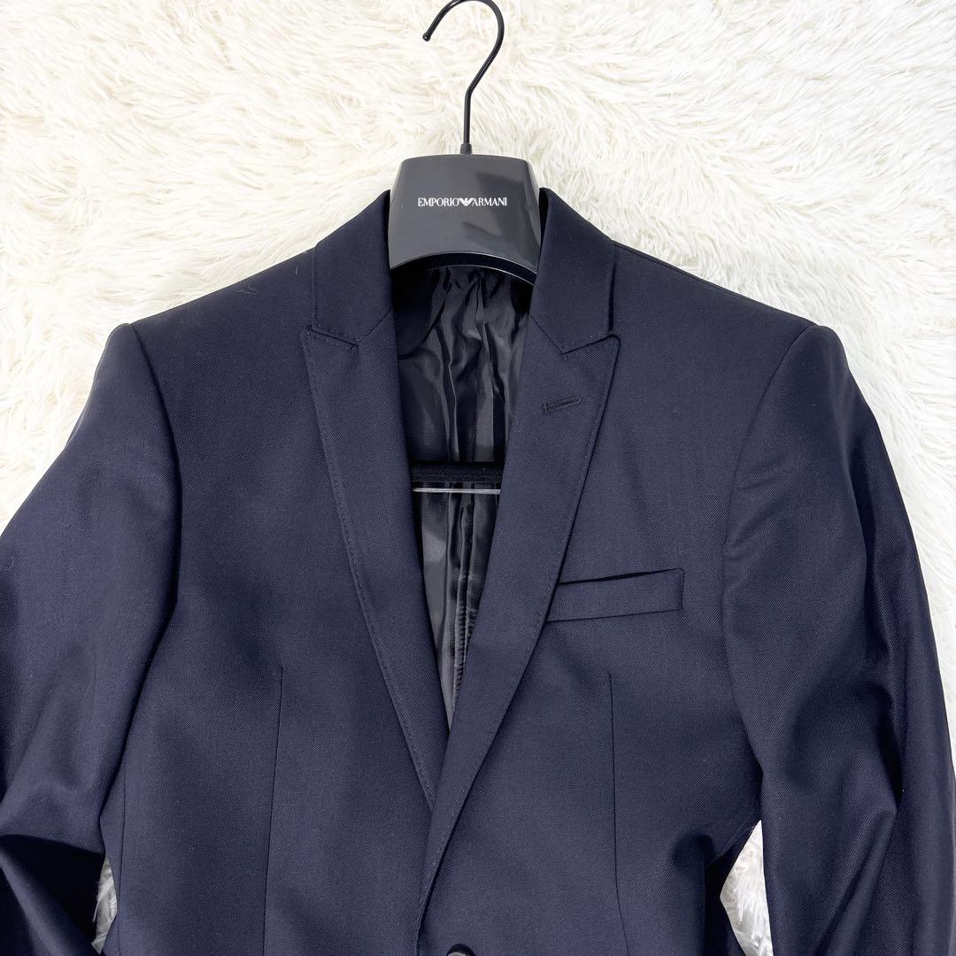 ☆ハンガー付☆エンポリオアルマーニ スーツ セットアップ 1B 総裏 ネイビー