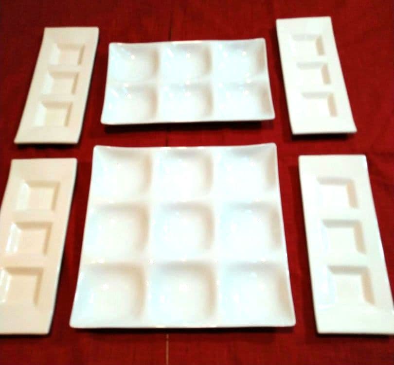 パーティー用♥九谷焼 司峰作３盛皿♦グッドデザイン・プレート賞受賞６・９盛皿5皿