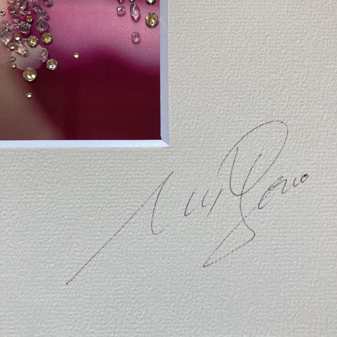 作者不明 写真 アート フラワー ピンク 額付