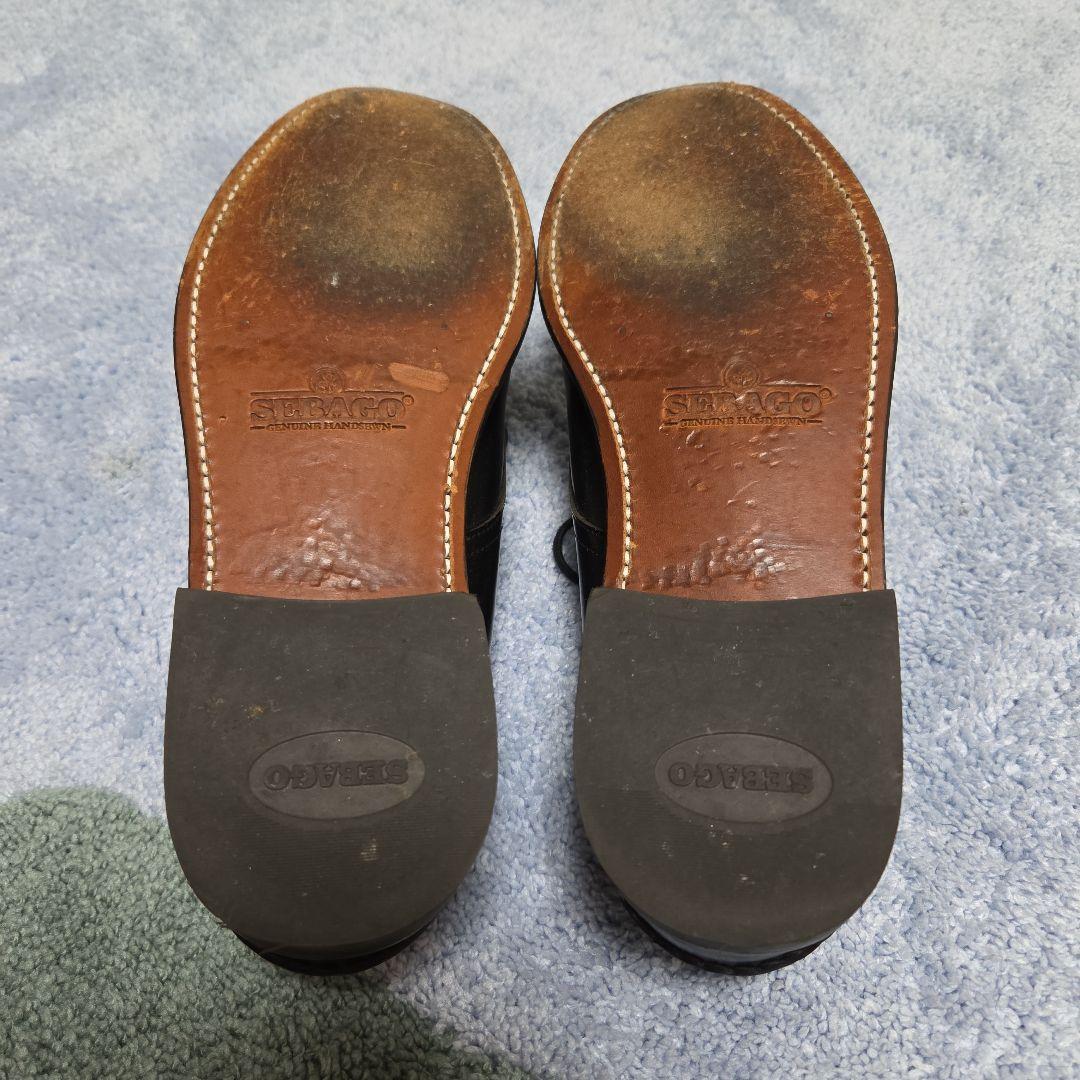 <美品>SEBAGO ブラック モカシン