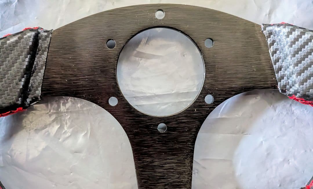 小径　28パイ　スポーツタイプ　ブラック&グレーコンビ　ステアリング