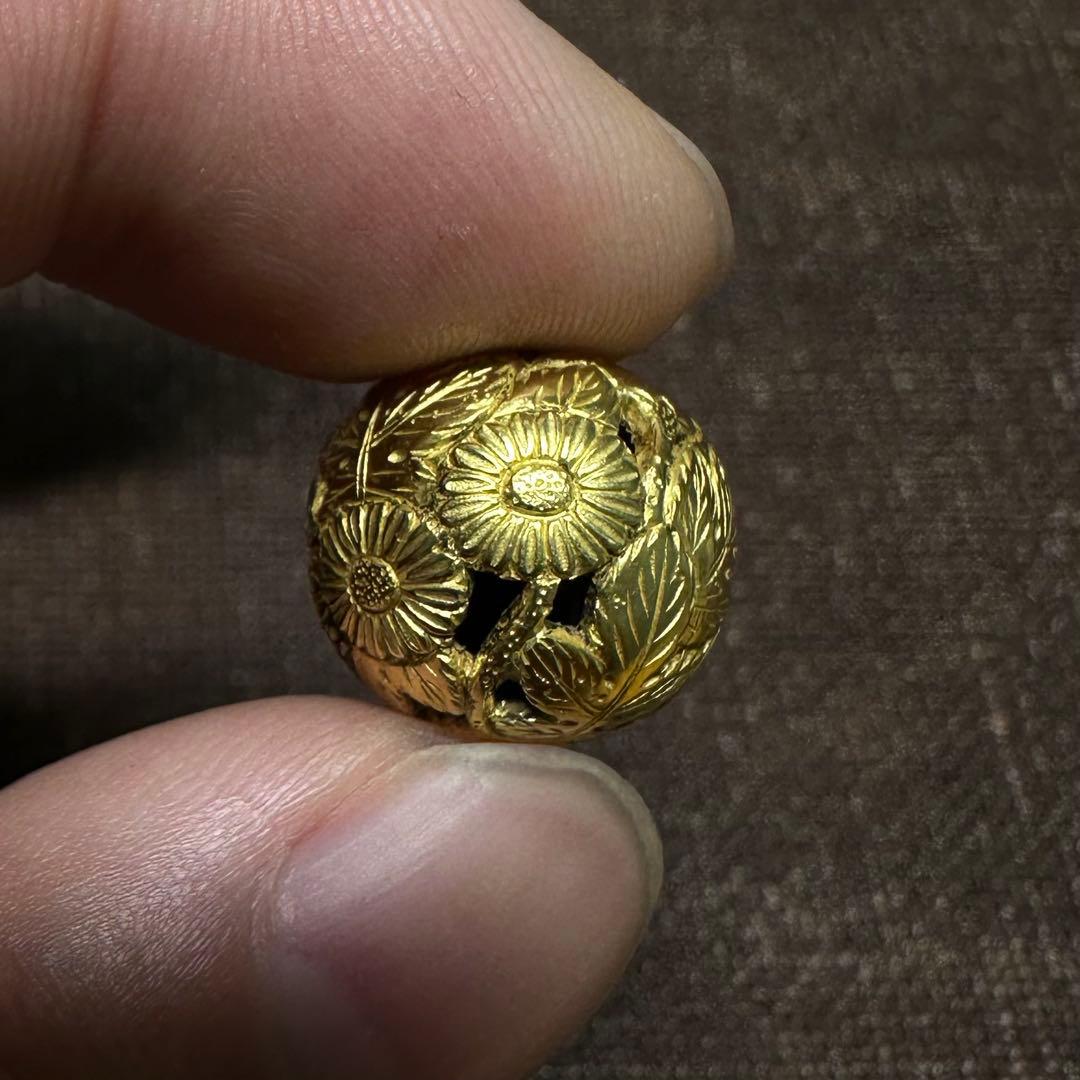 金緒締　緒締　玉　金工　工芸品　江戸　骨董古美術