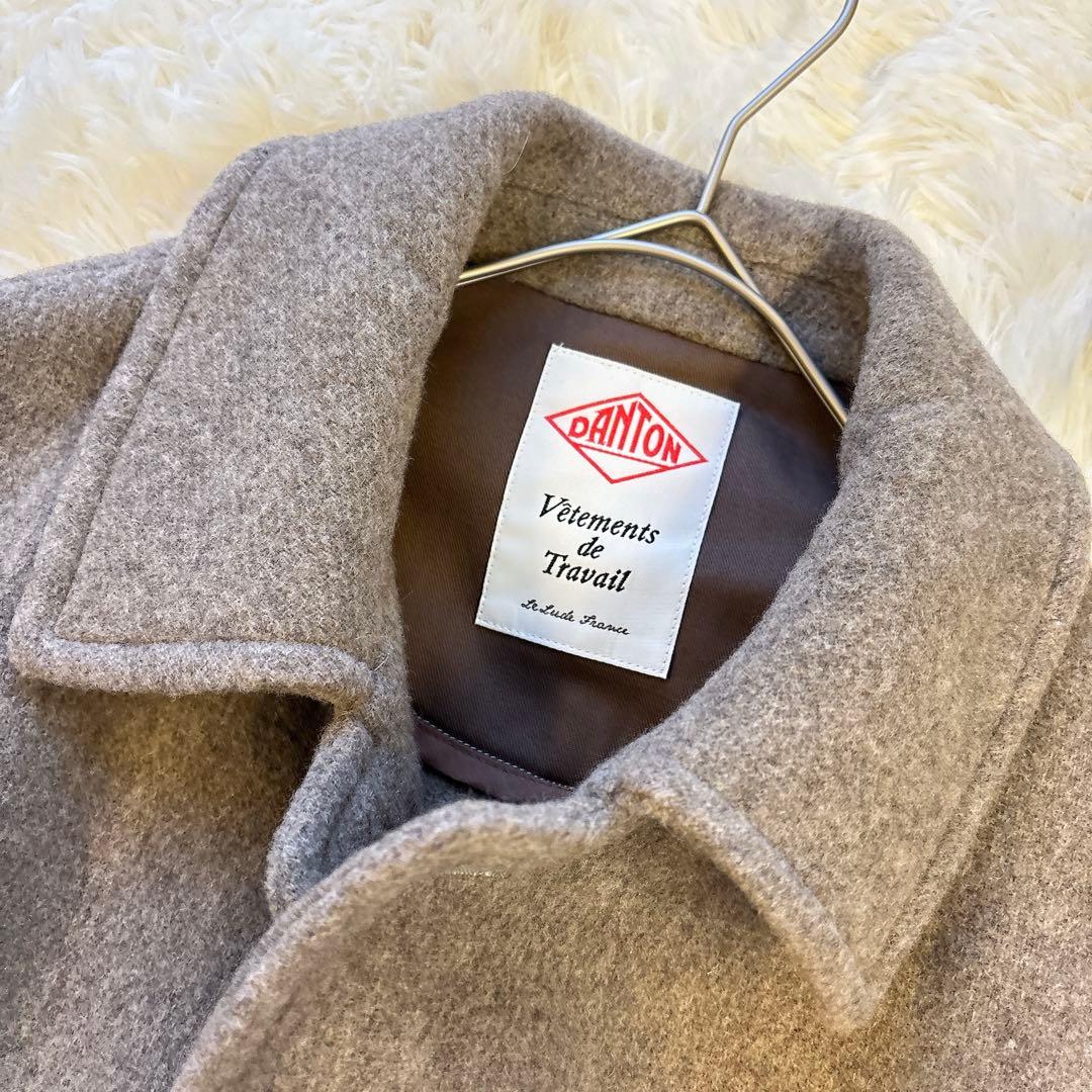 【極美品】DANTON ウール ライト パイル ステンカラー ロングコート