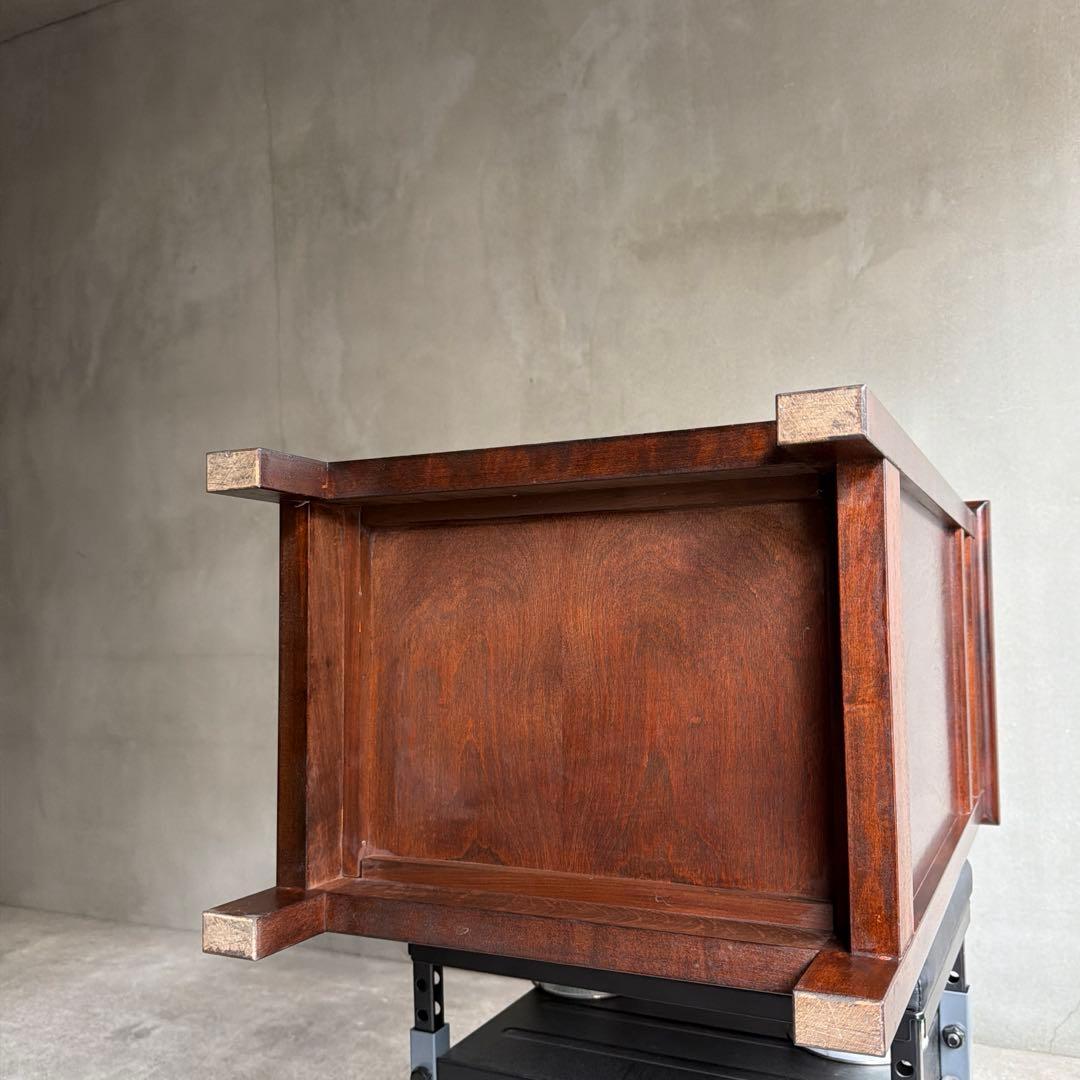 極美品　松本民芸家具 ミズメザクラ無垢材 C型電話台 キャビネット 天然木