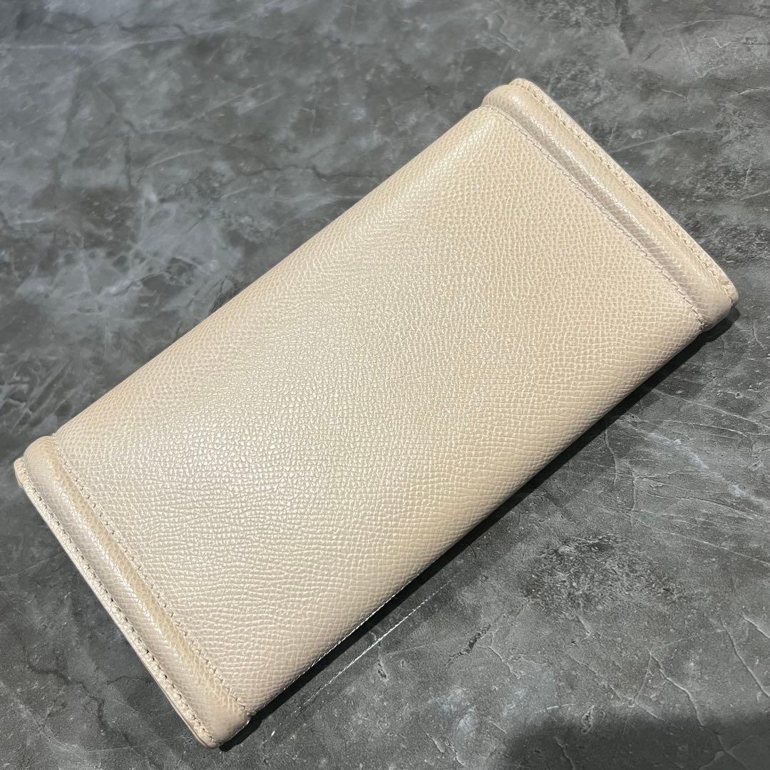 美品 SalvatoreFerragamo 長財布 ヴァラリボン ベージュ
