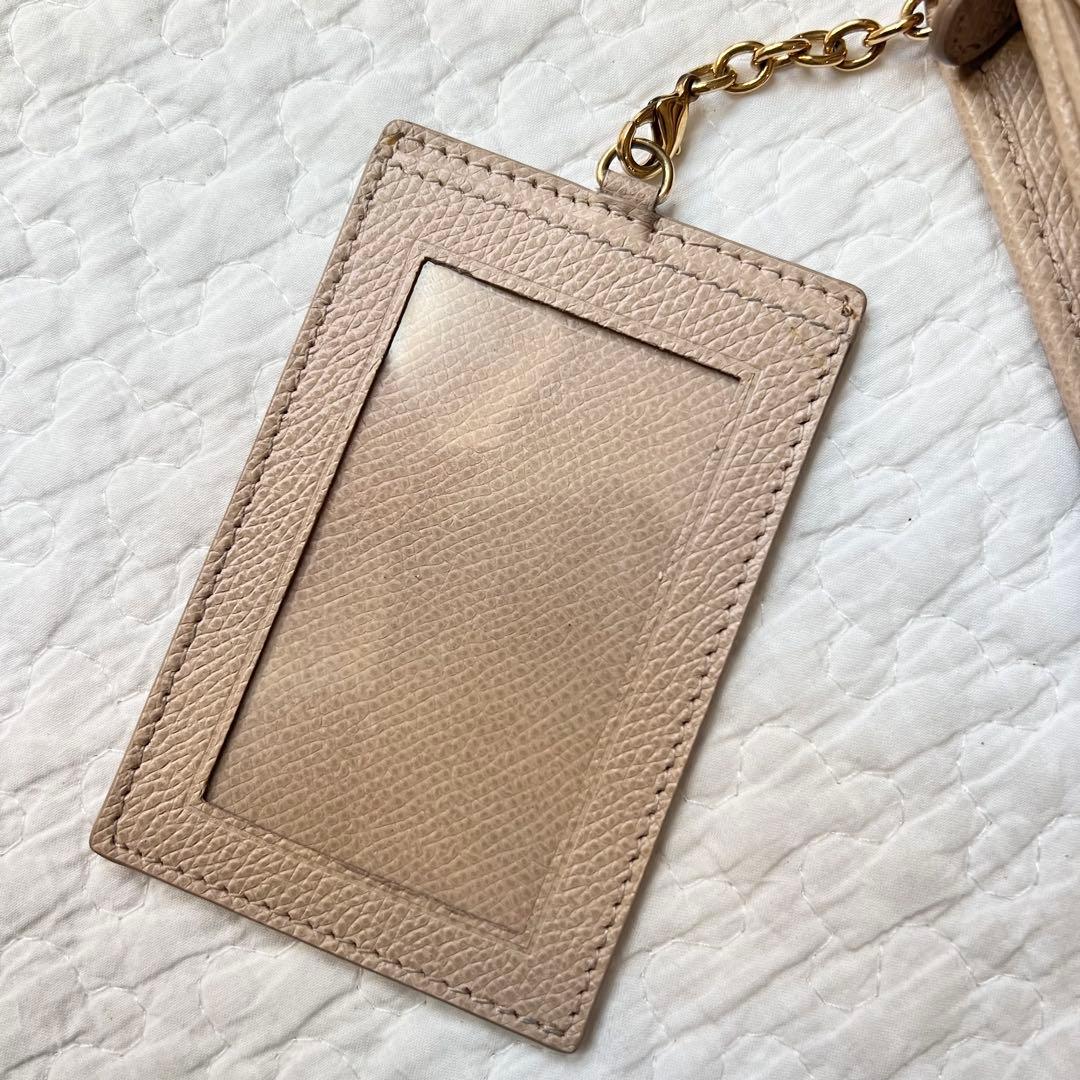 美品 SalvatoreFerragamo 長財布 ヴァラリボン ベージュ