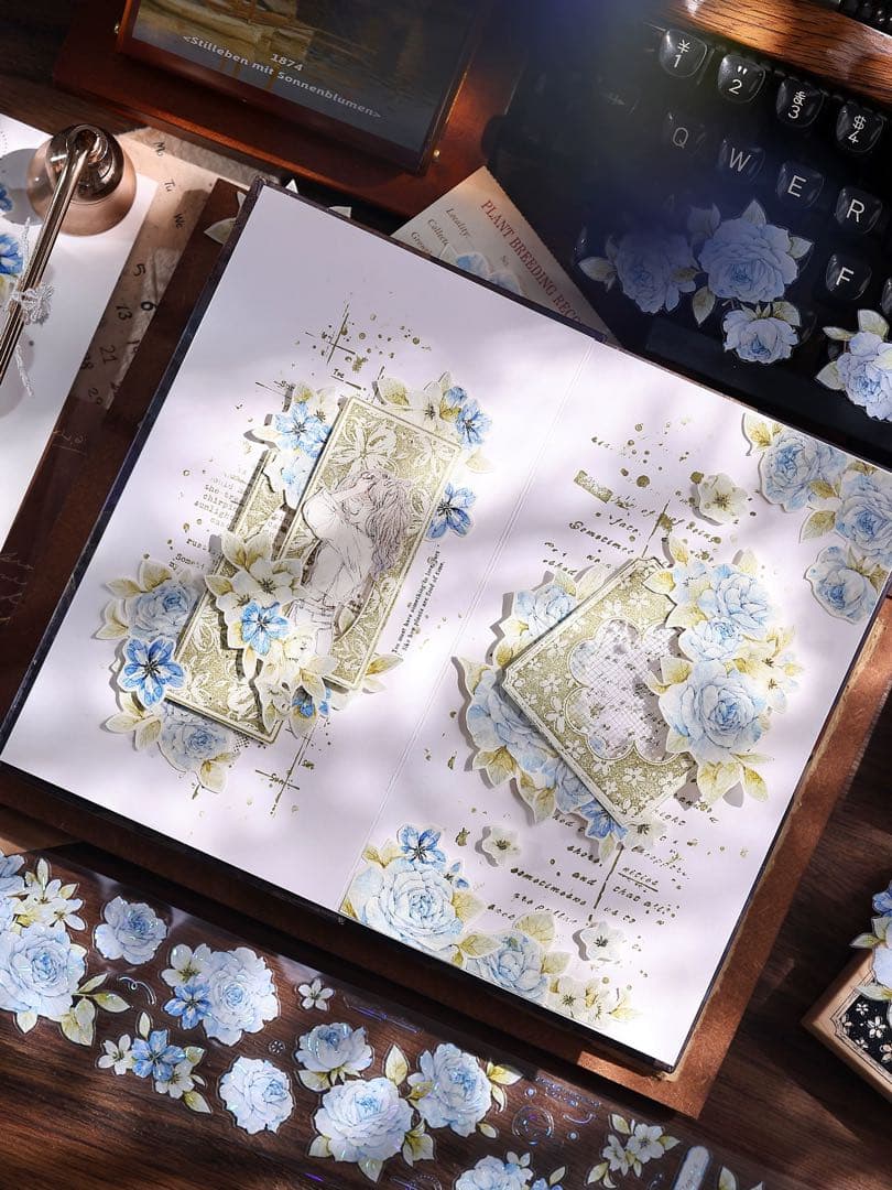 ⭐️SALE⭐️小白家文創《涧石蓝》海外マスキングテープ マステ 【2742】