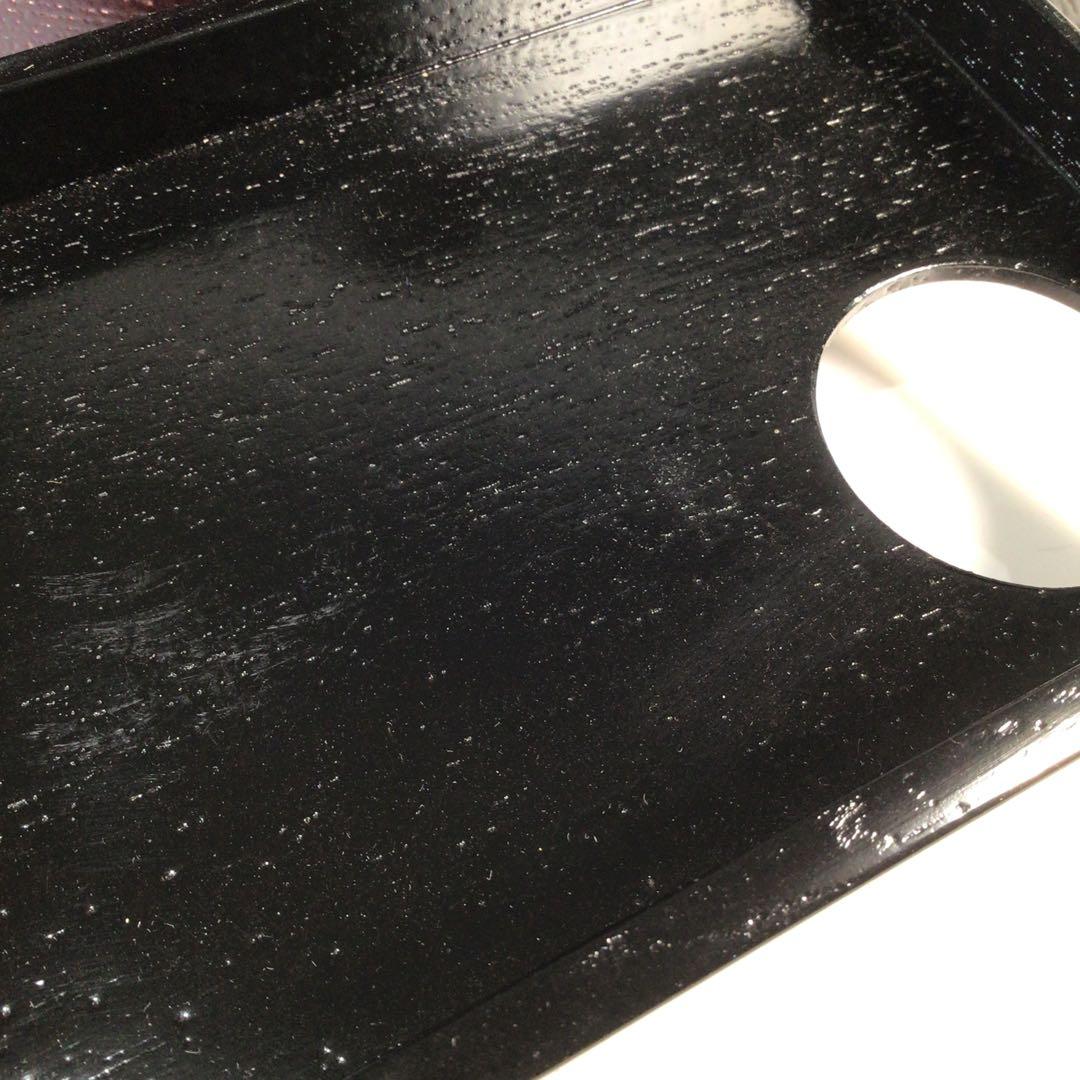 Ｍ８３２　茶箱　『溜塗』『利休形』『茶碗　棗　茶杓　茶筅　振出　茶巾筒』　茶道具