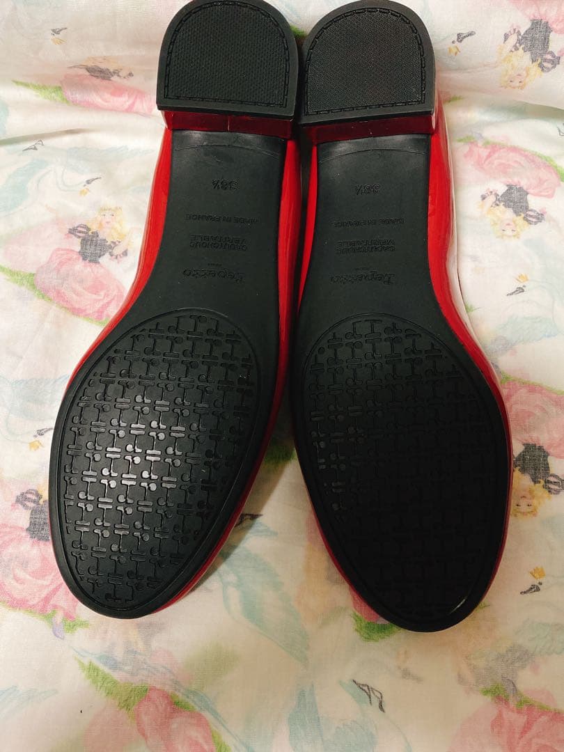 Repettoレペット　レッドバレエシューズ 38.5