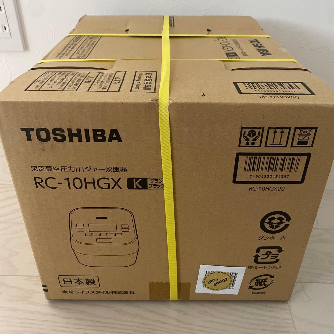 【大　チャン】 TOSHIBA RC-10HGX K 炊飯器 ブラック