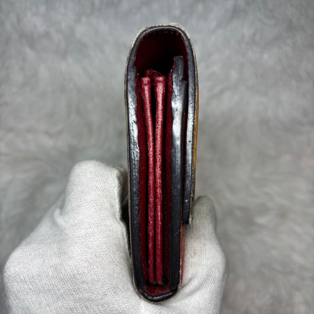 ✨美品✨ グッチ 長財布 ティアン 花 鳥 GGスプリーム 折り財布 レザー