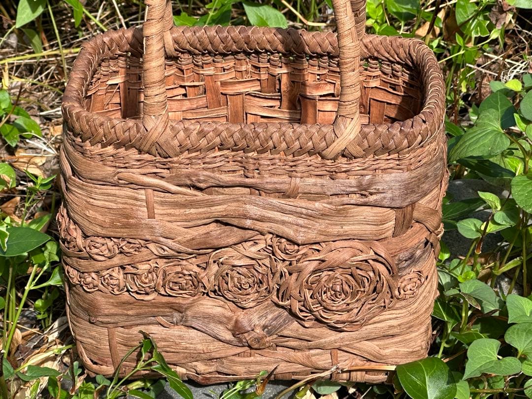 国産 山葡萄カゴバック 薔薇 マザツリー