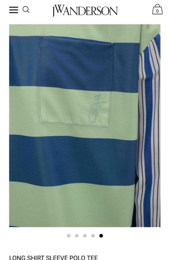 極美品JW ANDERSON LONG SHIRT SLEEVE POLO