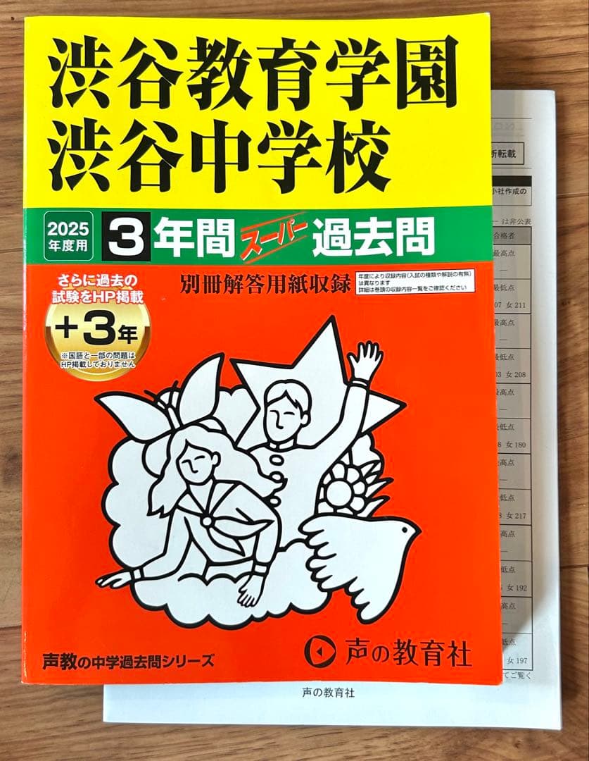 渋谷教育学園渋谷中学校 過去問5冊セット 2016年度〜2025年度用