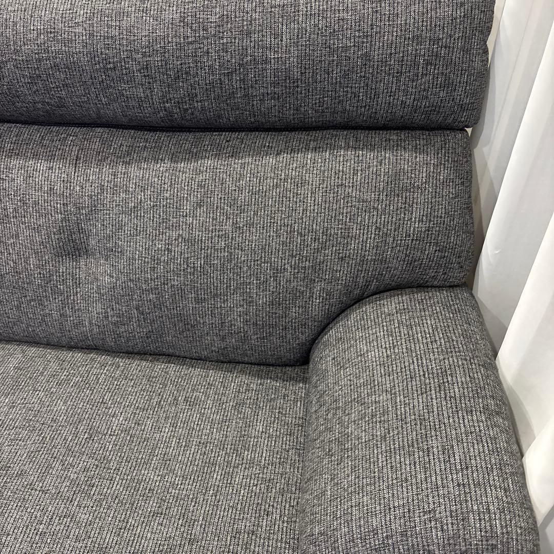 【引き取り限定】グレー ファブリックソファセット