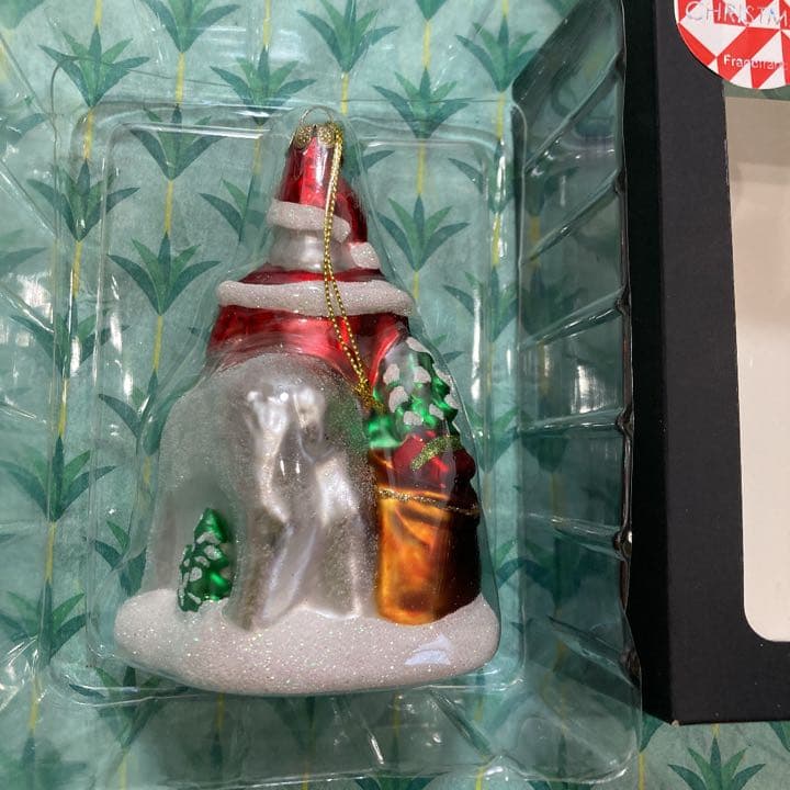 フランフラン ガラス オーナメント サンタ シロクマ