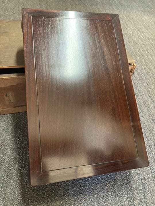 紫檀卓　花台　木箱有り