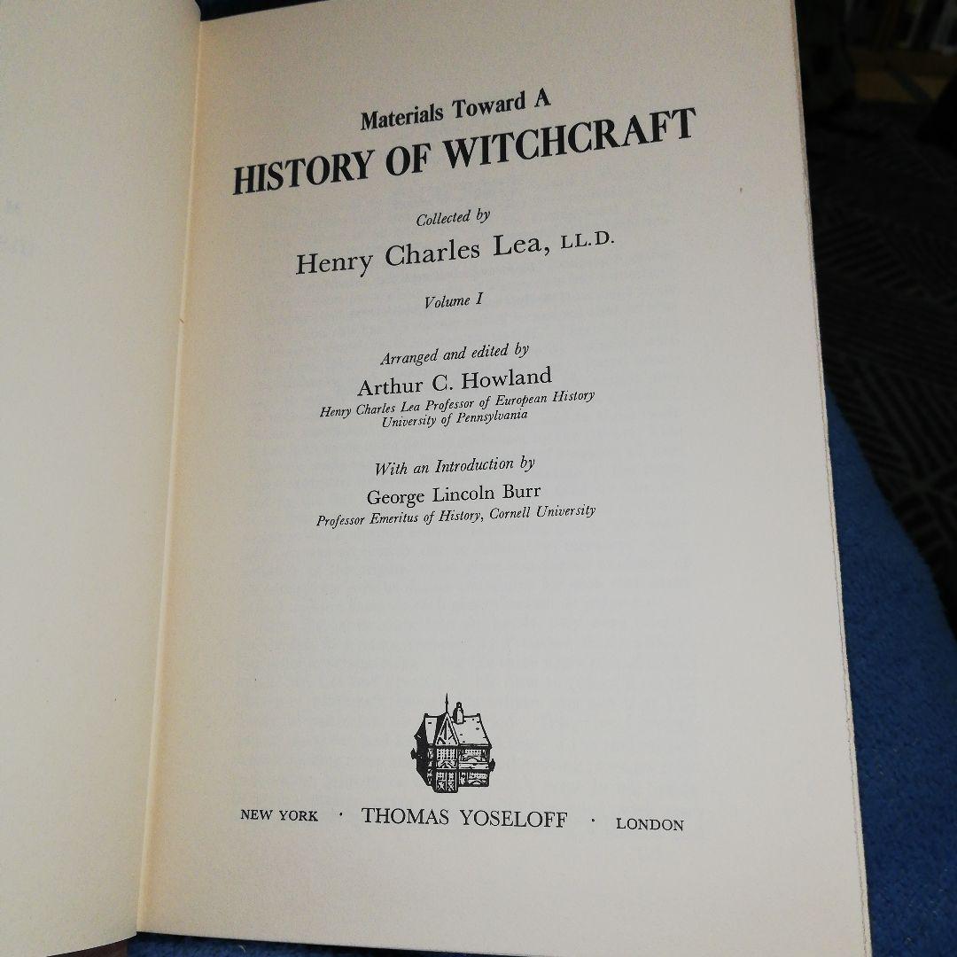洋書 Materials Toward History Witchcraft -Lea