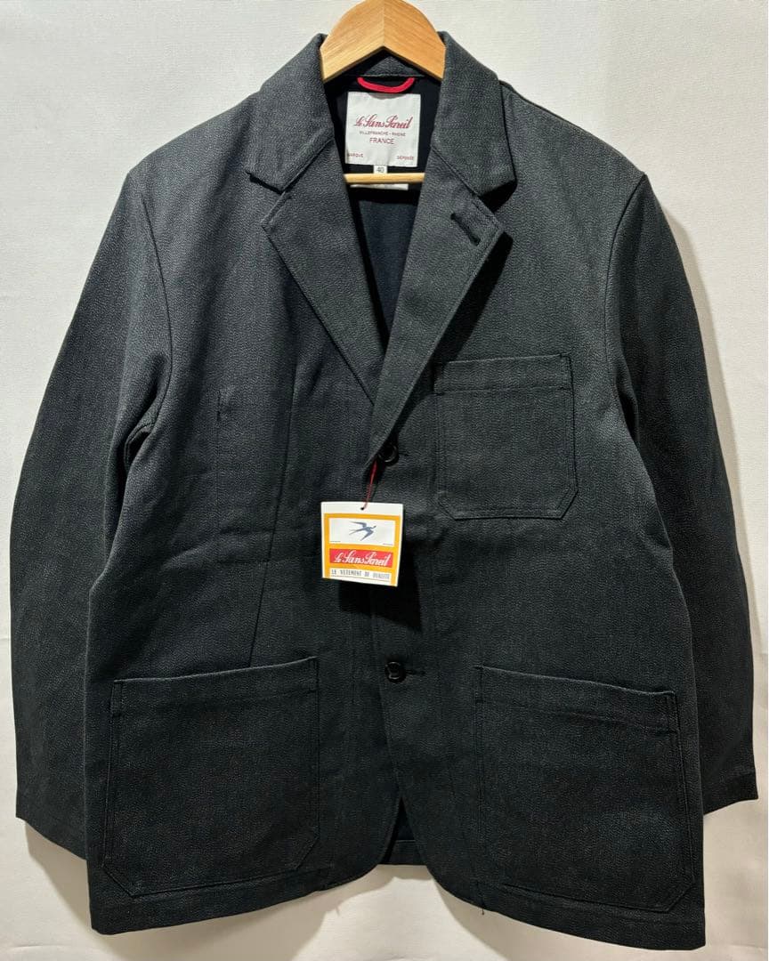 le sans pareil ブラックシャンブレー ワークパンツ ジャケット