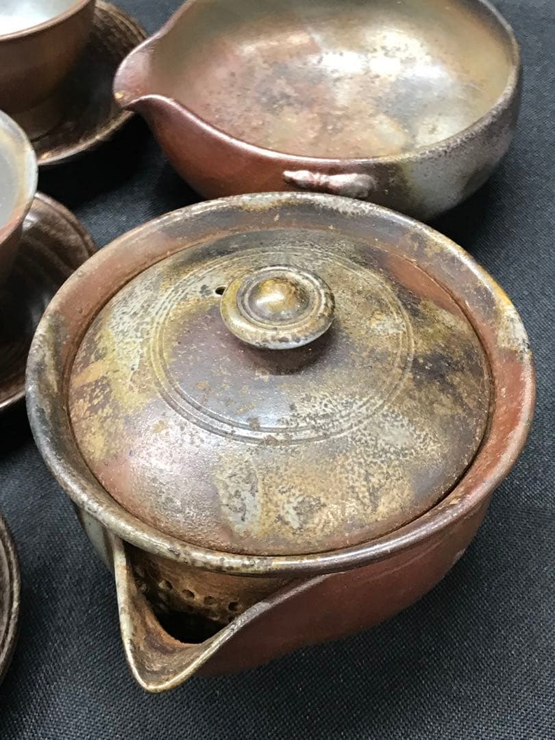 【経年使用品】古備前焼　備前焼　香山　茶器　煎茶