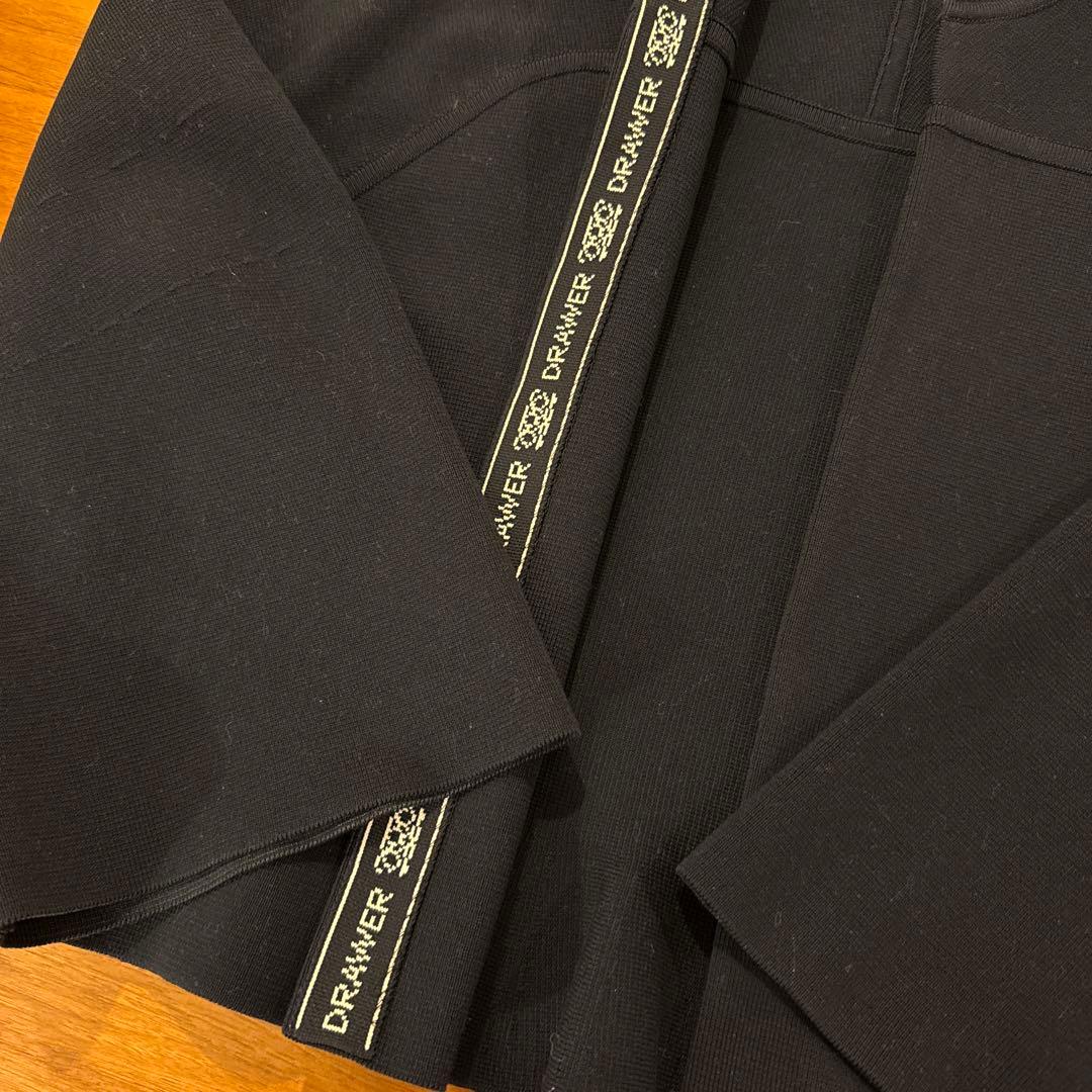 値下げ　美品　Drawer ネイビー ノーカラージャケット サイズ1