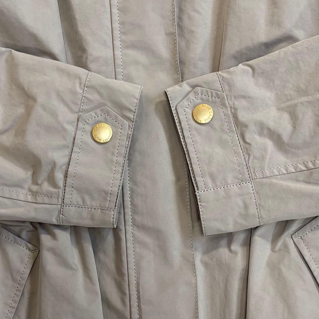 ブルーレーベルクレストブリッジ モッズコート ノバチェック ライトベージュ M