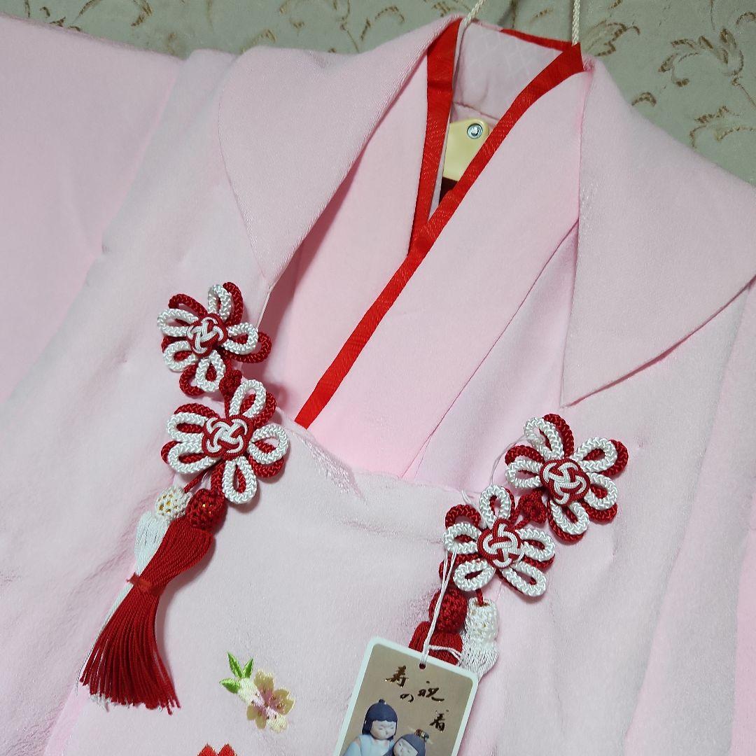 #119 (保管品）七五三  正絹 被布セット 草履　巾着