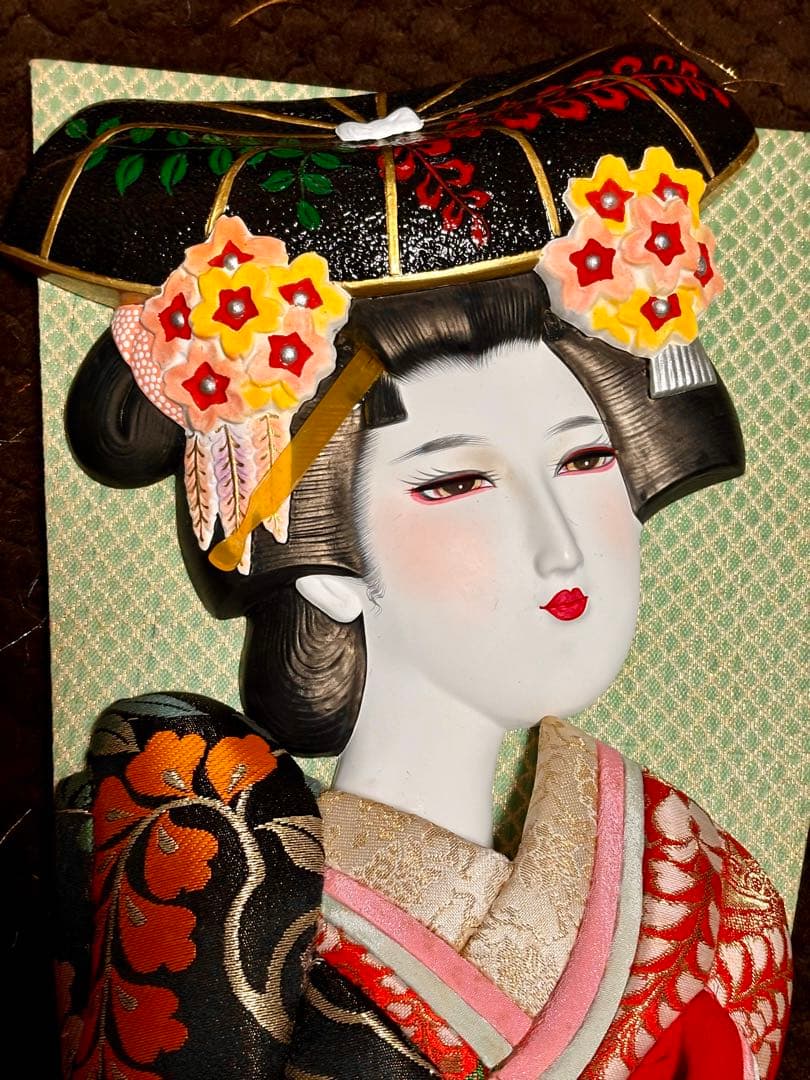 no42 藤娘　羽子板、ケースセット