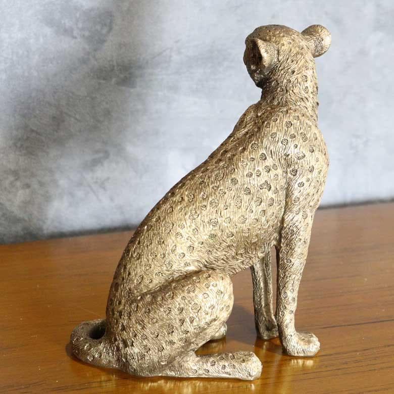 ヒョウのオブジェ 置物 アンティーク オーナメント オブジェ ヴィンテージ